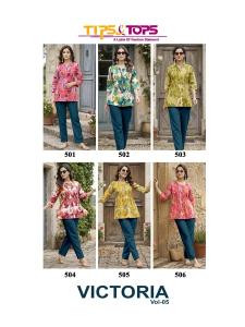 Tips & tops victoria vol 5 short tops kurtis wholesale  - wholesale export